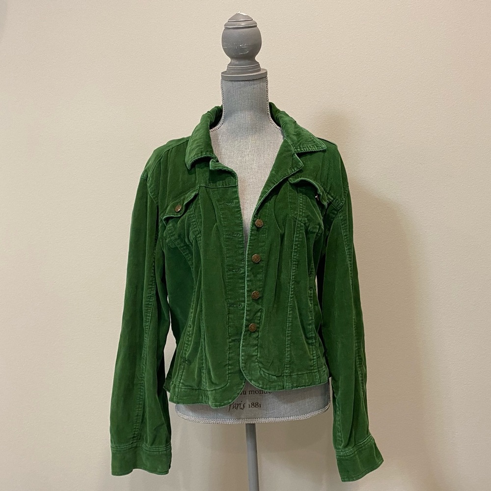 A.M.I. Green Cotton Jacket Corduroy Vintage